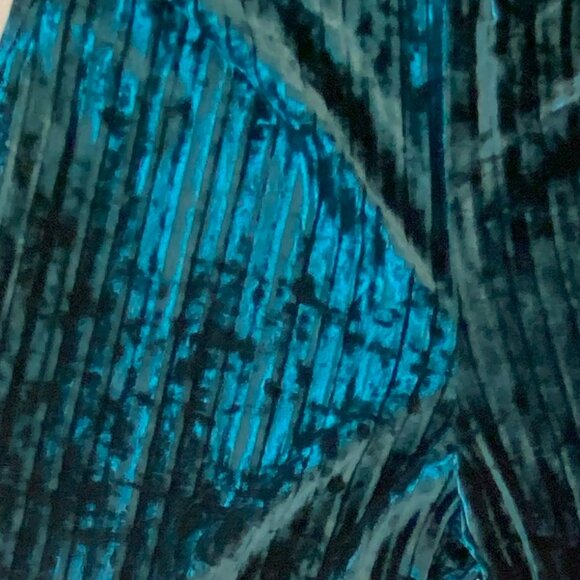 Rachel Zoe - Velvet-feel, Cozy, Jewel/Emerald Green, Stretch Waist Pants- Size M - Picture 6 of 7